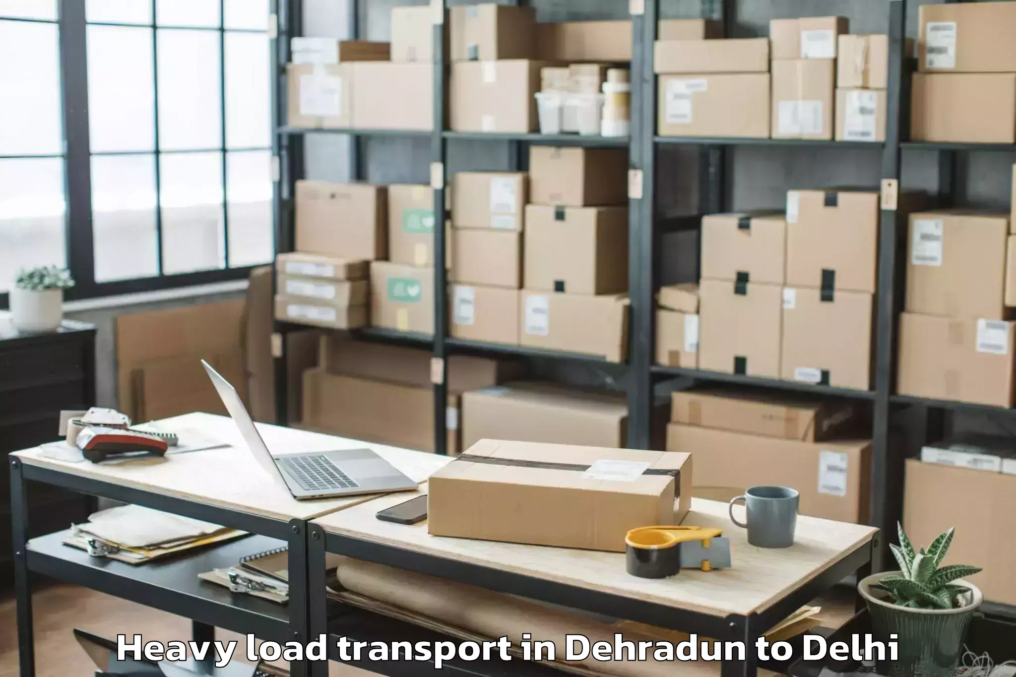 Book Dehradun to V3s East Centre Mall Heavy Load Transport Online